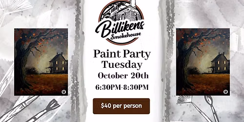 "Simply Haunting" Paint Party at Billiken's Smokehouse