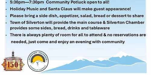 Silverton Community Holiday Potluck 
