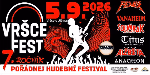 VR\u0160CE FEST 2026 AL\u017dB\u011aTA,SOUMRAK,TITUS,ATLANTIS,ANACREON,VANAHEIM, F\u00c9NIX