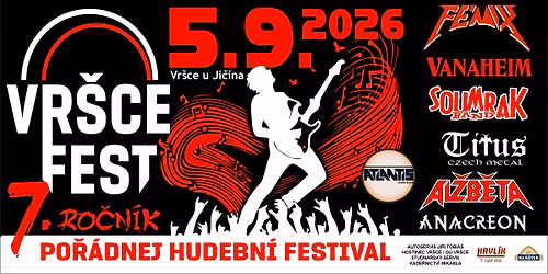 VR\u0160CE FEST 2026 AL\u017dB\u011aTA,SOUMRAK,TITUS,ATLANTIS,ANACREON,VANAHEIM, F\u00c9NIX 