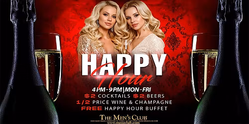 Weekday Happy Hour: $2 Drinks & Free Dinner Buffet