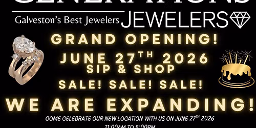 Grand Opening Of 2nd Location! Sip & Shop Sale Event