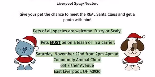 Pet Pictures with Santa