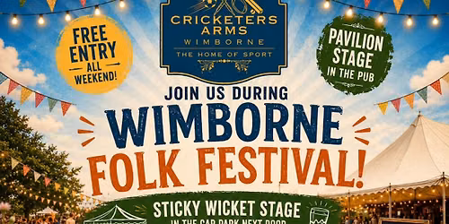 Wimborne folk fest live music showcase at The Cricketers