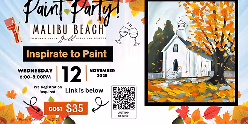 Paint and Sip - Malibu Beach Grill November 12, 2025