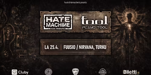 Hate Machine plays NINE INCH NAILS, Fool plays TOOL @ Fuusio \/ Nirvana, Turku 25.4.