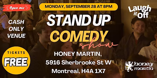 MONDAY Stand-Up Comedy Show | FREE Comedy Show in Montreal on September 28