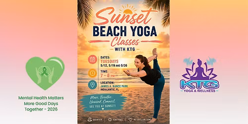 Sunset Beach Yoga with KTG