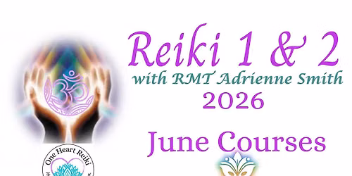 Reiki Levels 1 & 2 Courses at the Peace of Mind Center
