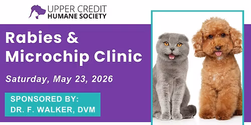 May 23: UCHS rabies & microchip clinic