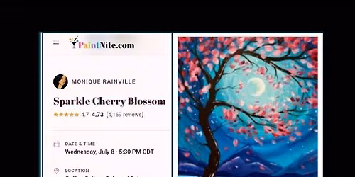 Paint Night with Monique: Sparkle Cherry Blossom 