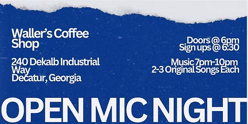 Open Mic 7pm-10pm