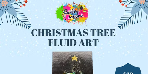 Christmas Tree Fluid Art Class