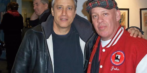 Jon Stewart and John Feal at Kaufmann Concert Hall