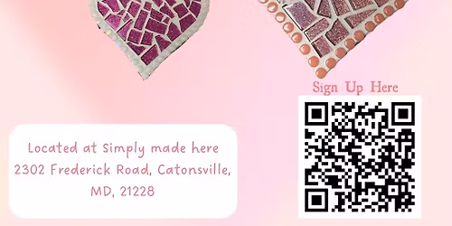 2\/3 valentines heart mosaic workshop