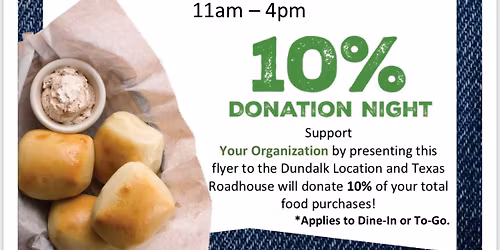 Texas Roadhouse Fundraiser and Bake Sale