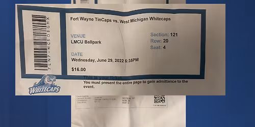 Fort Wayne TinCaps at West Michigan Whitecaps at LMCU Ballpark