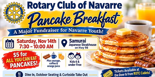 Rotary Pancake Breakfast - A Major Fundraiser for Navarre Youth