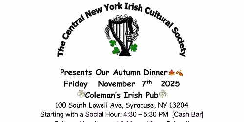 CNY ICS Annual Autumn Dinner - Members and Non-members