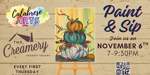Autumn Pumpkins Paint & Sip at The Creamery