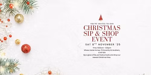 Christmas Sip & Shop Event