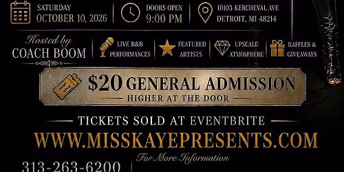 Miss Kaye Presents: 4th Annual R&B Jam Session at Epiphany Detroit