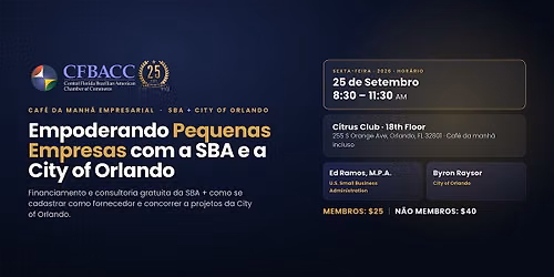 Empoderando Pequenas Empresas com a SBA e a City of Orlando | CFBACC
