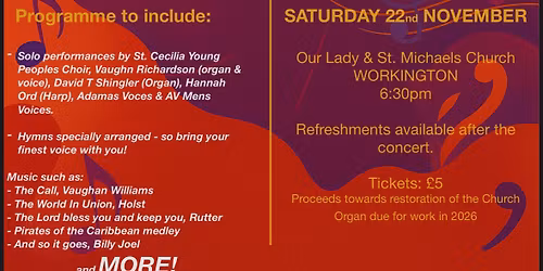 Celebration of Music! St. Cecilia day of music.