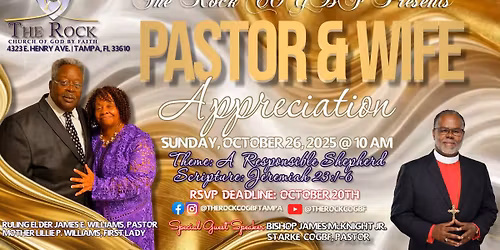 The Rock COGBF Pastor & Wife Appreciation Service