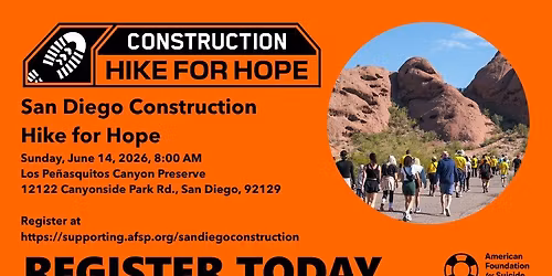 AFSP San Diego Construction Hike for Hope