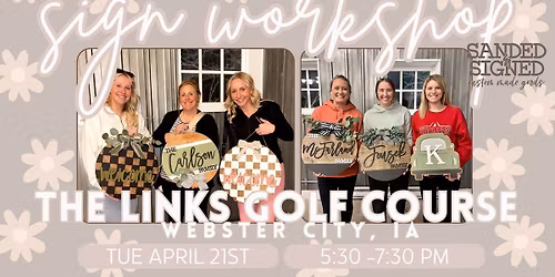 Door Hanger Workshop \u2022 The Links Golf Course - Webster City, IA