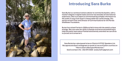  Meeting and Program:  Sara Burke "20 Easy to Grow Wildflowers"