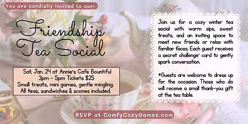 Friendship Tea Social 18+