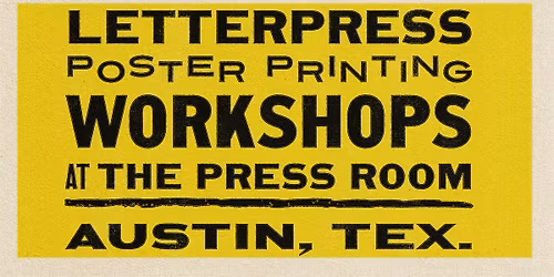 Letterpress Poster Printing Workshop