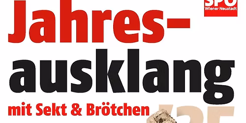 Jahresausklang mit Sekt und Br\u00f6tchen