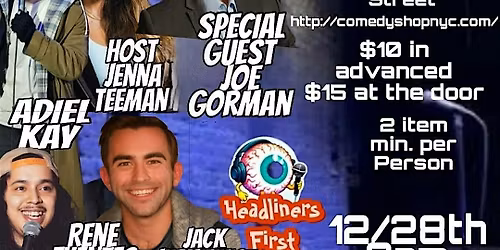 Headliners First Presents Laughs @ The Comedy Shop