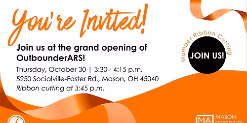 OutbounderARS Ribbon Cutting sponsored by Mason Deerfield Chamber | Breakthrough in Stroke Therapy