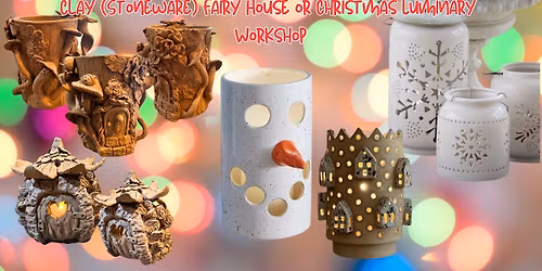 Stoneware Luminary \/Fairy House \/Bird House\/Mug\/Frog House