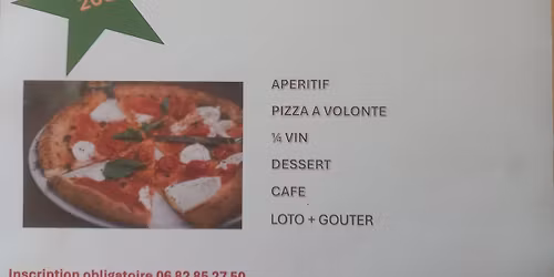 repas pizza \u00e0 volont\u00e9 + loto Happy Day's 13012 Marseille