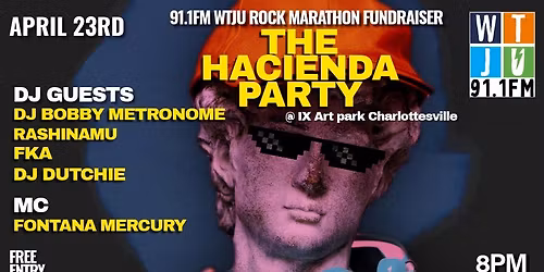 91.1FM WTJU Charlottesville Rock Marathon fundraiser Hacienda Dance party 