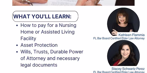Don't Go Broke Paying for a Nursing Home & Essential Estate Planning Live Seminar