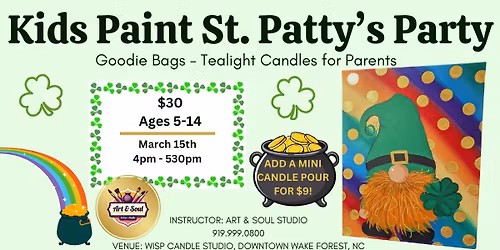 \ud83c\udf40 Kids Paint St. Patty\u2019s Party! \ud83c\udfa8\ud83c\udf08