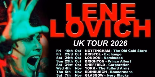 LENE LOVICH UK 2026 TOUR - SHEFFIELD