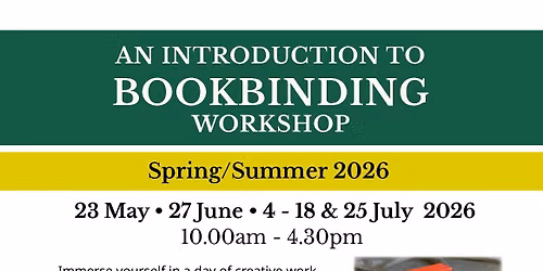 Bookbinding Workshop - 27th June 2026
