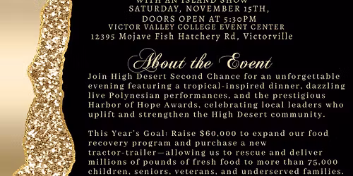 A Taste of the Islands Gala hosted by High Desert Second Chance