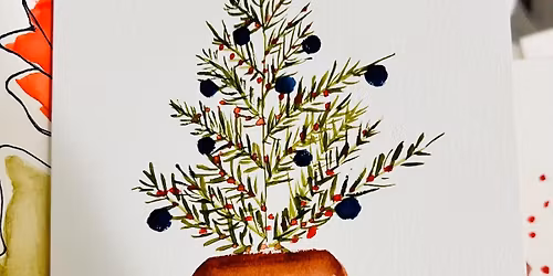 Watercolor Painting with Mary @ Craftinest - Christmas Tree