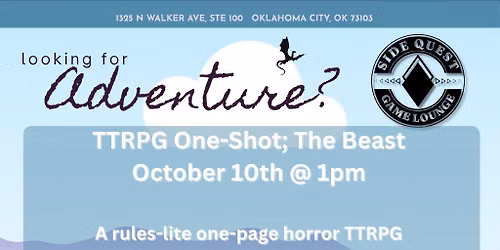 TTRPG One-Shot; The Beast w\/ Milo