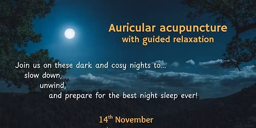 Auricular acupuncture with guided relaxation