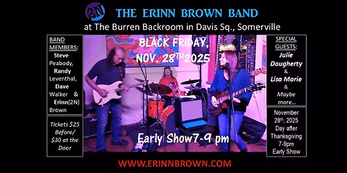 Erinn Brown Band @ The Burren on Black Friday 7-9pm