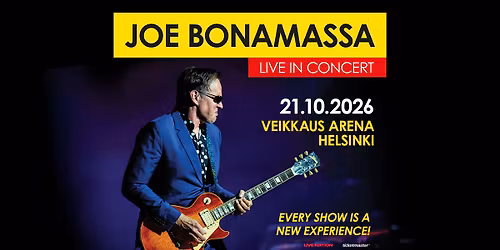 Joe Bonamassa (US), Veikkaus Arena, Helsinki 21.10.2026